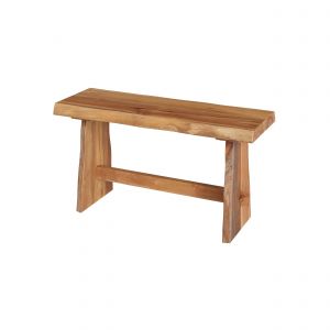 Banc 2 places en bois de teck recyclé 90 cm
