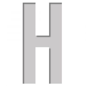 Plage Pochoir lettres & chiffres, pochoirs lettre H, durables pour projets, 9,5 cm X 9,5 cm