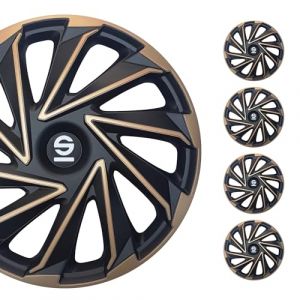sparco Jeu d'enjoliveurs Varese 14-inch d'or/noir