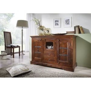 Buffet 130x50 Acacia laqué Nougat oxford 412 - marron
