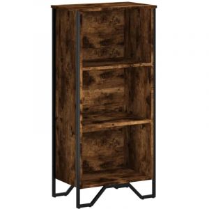 VidaXL Bibliothèque chêne fumé 50x31x106 cm bois d'ingénierie, étagère, étagère à livres, étagère de rangement, armoire de rangement, support à livres