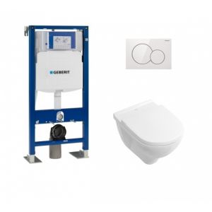 Image de Geberit Pack UP320 + Cuvette O'Novo VILLEROY + Plaque Sigma blanche