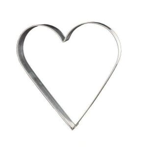 Lares Emporte-pi&egrave;ce en forme de c&oelig;ur g&eacute;ant pour r&eacute;aliser des biscuits en fer-blanc - 19 cm