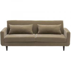 DRAWER Canapé convertible 3 places en tissu chenille - Taupe - STAY