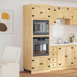 VidaXL Armoire avec &eacute;tag&egrave;re avec porte Miel 60 x 32 x 40 cm Pin massif