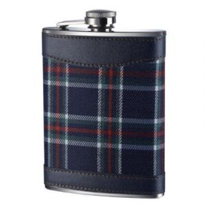Premier housewares 0508267 Flasque 8 Oz en Acier Inoxydable/Tartan Blue
