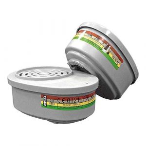 MSA Advantage Protection respiratoire | Filtres à gaz chimiques A2B2E1| ABE | Réutilisables | Fixation à baïonnette | Paire | EN 14387
