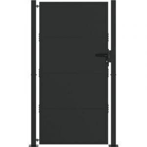 VidaXL Porte de Jardin Noir 100 x 200 cm Acier peint par poudre