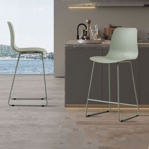 M&S Lot de 2 chaises de bar H65 cm gris-vert - noryz