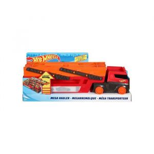 Mattel Coffret : mega camion : 45 cm avec 6 panneaux de stationnement - set v&eacute;hicules transporteur + carte tigre