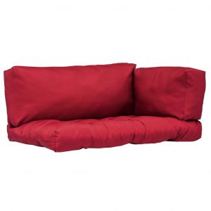 Image de VidaXL Coussins de palette 3 pcs Rouge Polyester