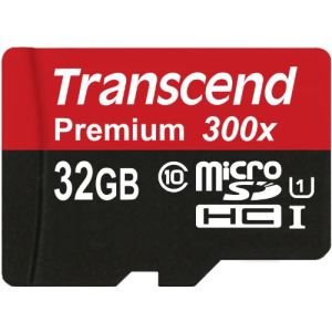 Transcend TS32GUSDU1 - Carte mémoire microSDHC UHS-I 32 Go classe 10 avec adaptateur SD
