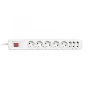Activejet Multiprise APN-8G/3M-GR 8 prises 3 m Gris sécurité intérieur
