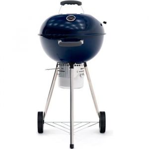 Barbecue au Charbon a Roulettes Kekai Yellowstone 58x47x100 cm Rond avec Couvercle et Briquet Couleur Bleu