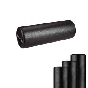 Rouleau de yoga fitness en mousse EPP haute densité - 30 x 15 cm - Noir - Vivezen