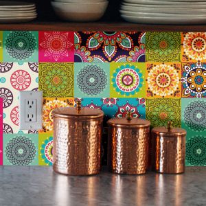 Cr&eacute;dence Adh&eacute;sive Mandala 200 x 50 cm