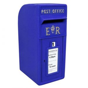 Boîte aux Lettres Murale Bleue en Fonte Réplique authentique La Poste Royal