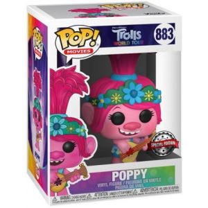 Funko Figurine Pop - Les Trolls N&deg;883 - Reine Poppy Avec Guitare (47349)