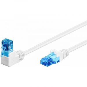 Image de Goobay Cat 6A câble de liaison 1x 90° coudé, u/utp, blanc, 10 m (51540) -