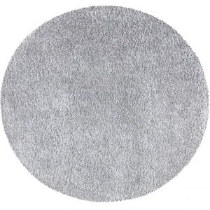 Softy - Tapis Rond à Poils Longs doux Tapis de Salon, Chambre, Couloir (Gris Souris - 160x160cm)