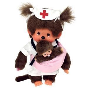 Image de Monchhichi Infirmière kiki et son bébé 20 cm