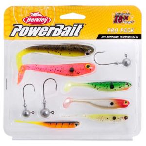 Berkley Leurre Souple Pro Pack Jig Minnow Dark Water - Assorted - Sinking - 7pc - 1532033