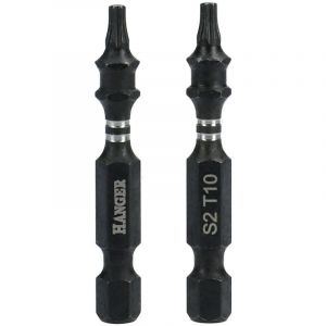 Hanger 2 embouts impact 1/4'' &eacute;toile T15 longueur 50 mm 134061