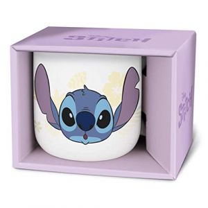 Stor Tasse en céramique petit déjeuner 400 ml stitch palms dans une boîte cadeau young adult