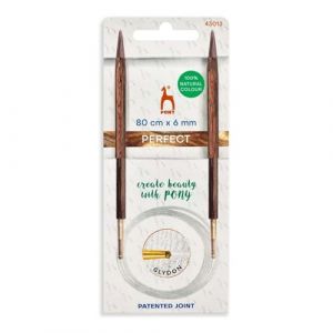 Aiguilles circulaires en bois Pony Perfect 80 cm 6 mm - 1 pi&egrave;ce