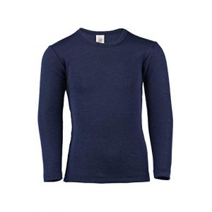Engel T-shirt &agrave; manches longues en laine et soie pour enfant. - Bleu - 176