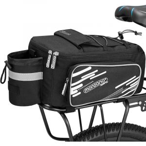 Monzana Sacoche de v&eacute;lo Porte-Bagages 12L imperm&eacute;able r&eacute;fl&eacute;chissant bandouli&egrave;re Amovible Isolant 5 Poches Sac de v&eacute;lo arri&egrave;re couleur au choix 30x16x15cm