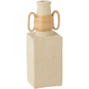 Vase D&eacute;co Anneaux Ovales "C&eacute;line" 29cm Beige Prix