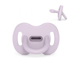 Suavinex Sucette Tout Silicone, pour Bébé 6/18 Mois, avec Tétine Symétrique SX Pro, Réversible, Super Douce et Souple, Idéal pour Dormir, Respecte le Développement Buccodentaire, Lavender