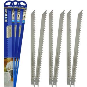 Tivoly Lot de Lames de Scie Sabre Spéciale Usage Alimentaire - 6 Lames Inox pour Découpe de Gibier, Viande, Os, Produits Surgelés, Glace
