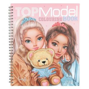 Depesche 13210 TOPModel Team Teddy - Livre de coloriage avec 40 Pages pour créer des Motifs de modèles et de Nounours, y Compris 1 Planche d'autocollants
