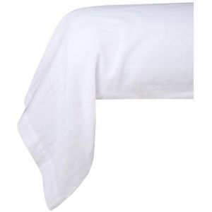 Taie protège traversin - Elisa - 100% coton - 43 x 180 cm - Blanc
