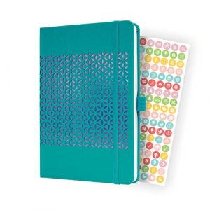 Sigel J4215 Jolie Agenda semainier 2024, couverture rigide, 13,5 x 20,3 cm, 174 pages, turquoise