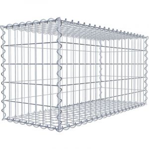 Gabion Haute Qualité l 100 x h 50 x Ep 40 cm - Mailles Rectangulaires 5 x 10 cm Gabiondeco Made in Germany