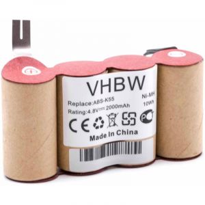 Vhbw NiMH batterie 2000mAh (4.8V) pour balai électrique Home Cleaner robots domestiques Kärcher K50, K85