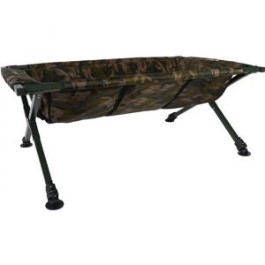 Image de Traxis Camouflage - Carp Cradle XXL - Tapis de d&eacute;crochage carpe - Pieds r&eacute;glables - Pliable