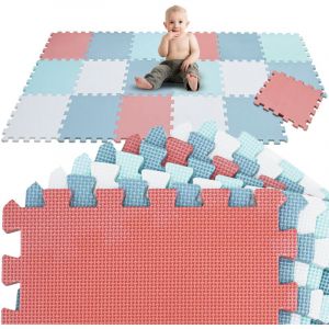 Littletom - 18 Pièces Tapis de Sol Bébé 30x30 Tapis Mousse Bebe Tapis de Jeux Enfant Pliable