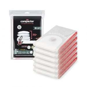 Compactor Lot de 6 sacs de rangement sous vide &ndash; Taille M 90 x 55 cm - Rangement sous vide pour v&ecirc;tements, couettes et oreillers