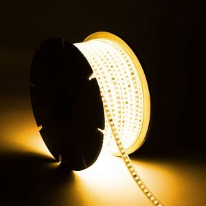 Ledkia - Bobine de Ruban led Dimmable Auto- redressement 220V ac SMD2835 50m 120LED/m 1000 lm/m Largeur 12mm 50 metres IP65 Blanc Chaud 2200K2200K