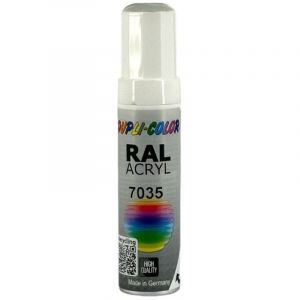Stylo de retouche peinture acrylique - Gris clair - RAL 7035 - Brillant - Tous supports - Duplicolor