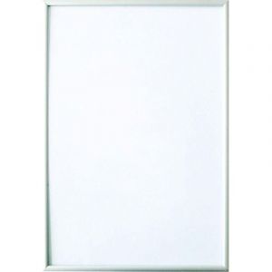 Q-connect Cadre photo en aluminium - 70 x 100 cm - Argent&eacute; - Avec vitre en plastique transparent - Moderne - Pour cadre d'information - Cadre puzzle - Coins viss&eacute;s