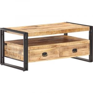 Image de VidaXL Table basse 100x55x45 cm Bois de manguier brut