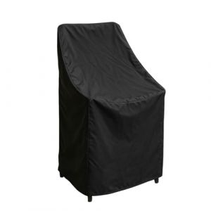 WELL HOME MOBILIARIO & DECORACIÓN Housses de Chaise empilables : Protection et Transport sûr de Couleur Noire, Polyester résistant avec revêtement en polyuréthane