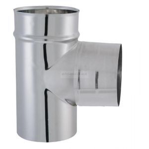 Image de Té 90 extrudé Inox 304 diamètre 139 Réf 033013