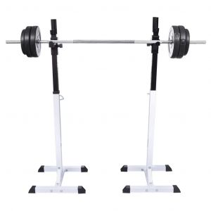 VidaXL Support barres halteres longs musculation