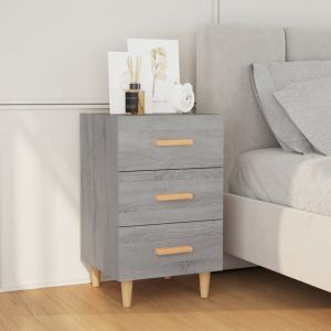 VidaXL Table de chevet Sonoma gris 40x40x66 cm Bois d'ingénierie